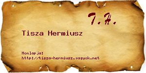 Tisza Hermiusz névjegykártya